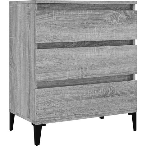 Credenza buffet cassettiera mobile contenitore organizer cucina soggiorno salonsonoma 60 x 35 x 70 cm pannelli compositi grigio 020036393