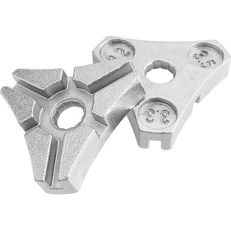 Outil de réglage des rayons de vélo (2 pièces), clé de rayonnage, outil de finition de jante, conception triangulaire à 6 fentes pour ajuster et réparer la tension des rayons de roue.