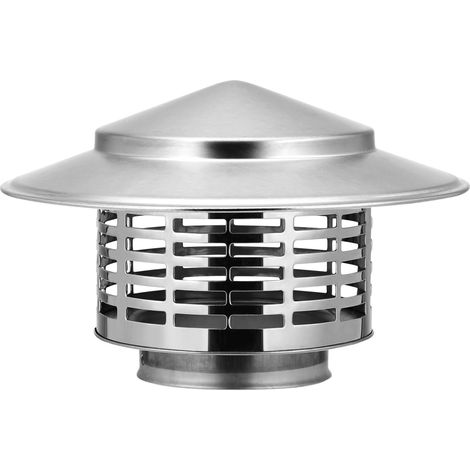 Bouchon de pluie pour tuyau d'échappement fumées toit de cannes kit pluie chapeau de pluie couverture de cheminée en acier inoxydable extérieur (1/5)