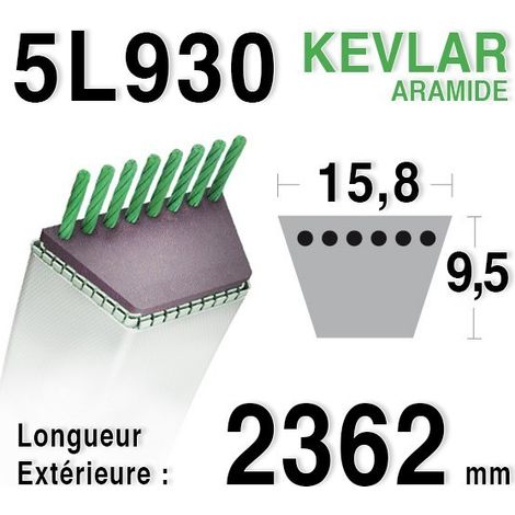 Courroie 5L930 - 5L93 RANSOMES 38077 KUBOTA 72000250 ISEKI 8595-203-002-20