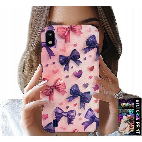 Custodia per Samsung A10 - motivi a nastro colorati + vetro (1/5)