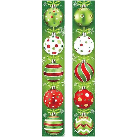 1 Ensemble Décoration porte Noël Grinch, Rideau suspendu, Bannière festive, Pour porche et salon (1/5)