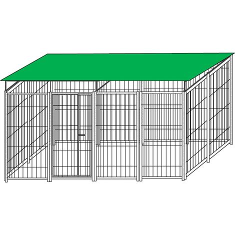 Box per cani con copertura e retro in legno zincatura elettrolitica da 400x200x altezza 180 cm (1/5)