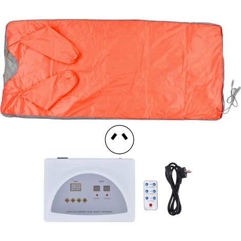 Couverture Sauna Intelligente 650W Infrarouge Lointain Anti-Transpiration Orange avec Télécommande Prise AU 220V (1/5)