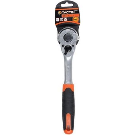 TACTIX - CHIAVE A CRICCHETTO REVERSIBILECON ATTACCO 1/2' 254MM - MANICO BICOMPONENTE