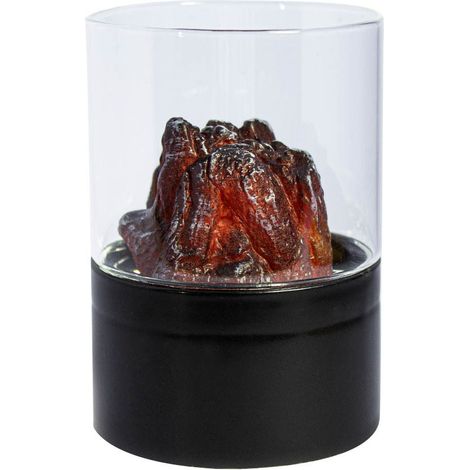 Ascua Decorativa LED con Efecto Llama de Fuego