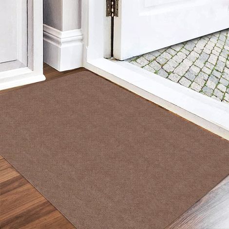 Fußmatte 80 x 120 cm, braun, dünn (2,65 mm), saugfähig, rutschfest, für den Eingangsbereich (1/5)
