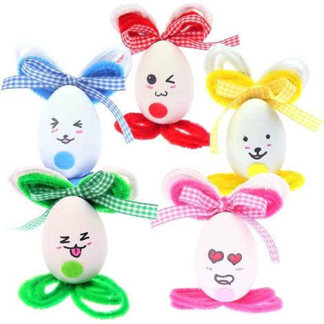 10 uova di coniglietto pasquale – Decorazione da parete, gioco all'aperto, 5 colori (1/5)
