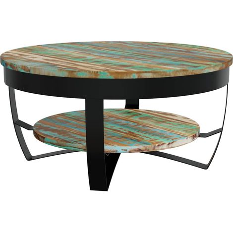 Maison Exclusive - Couchtisch mit Ablage Altholz Massiv 65x32 cm
