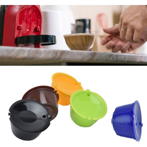 Cápsulas de café reutilizables, paquete de 5, 50 ml, para Dolce Gusto, ABS y acero inoxidable 304, con vaso medidor, para los modelos Melody, Genio, Mini, Me, Esperta y Circolo. (1/5)