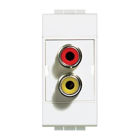 BTICINO Doppio Connettore Tipo Rca Livinglight Bianco
