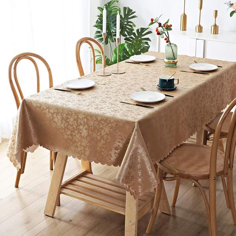Nappe Vinyle - Rectangulaire Imperméable 140 x 240 cm - Pour Cuisine Salle À Manger - 1 Pièce (1/5)