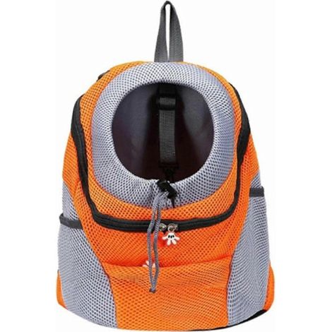 Le sac à dos de voyage pour chien est doté d'une conception à montage frontal et d'un tissu en maille respirante. (1/5)