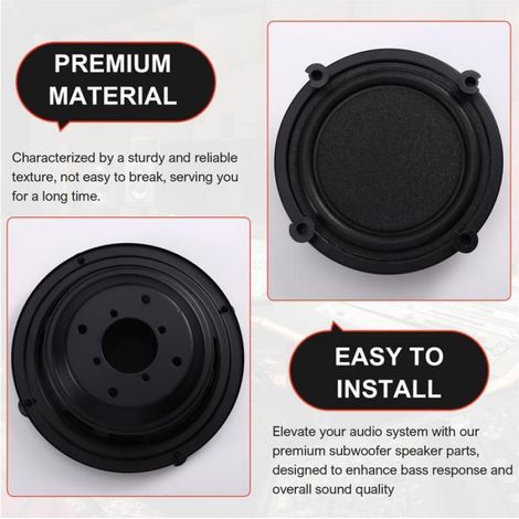 Haut-Parleur de Caisson de Basses 5 Pouces, Radiateur Passif, Diaphragme, Pièces pour une Expérience Audio Améliorée, Idéal pour (1/5)