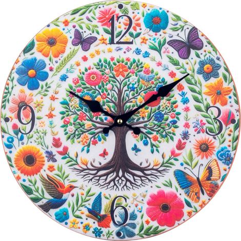 Orologio da parete decorativo Albero della Vita, Design Unico ed Elegante, Ideale per Regali e Decorazioni per la Casa