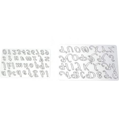 matrices de découpe en acier au carbone, formes de lettres, pour scrapbooking et album photo. (1/5)