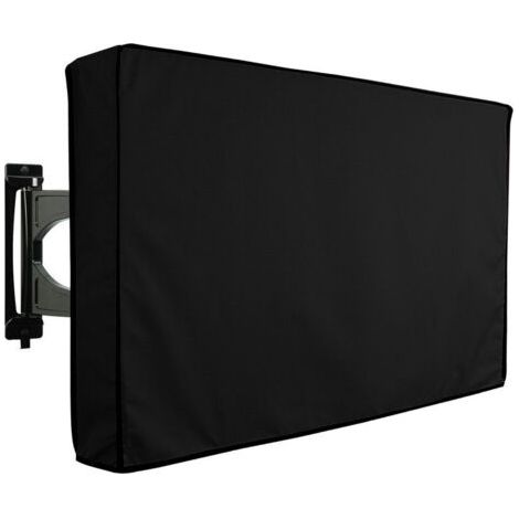Housse de protection pour téléviseur d'extérieur, compatible avec tous les téléviseurs LED, LCD et plasma, noir (55-58in). (1/5)