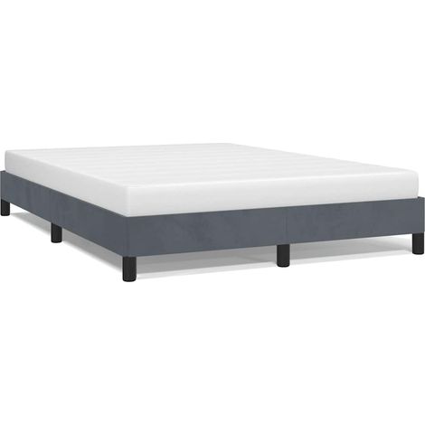 Maison Exclusive - Struttura letto senza Materasso Grigio Scuro 152x203 cm matrimoniale Velluto (1/5)
