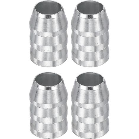 4pcs Coin De Manche De Hache Ronde 16mm Coins De Manche Argent (1/5)