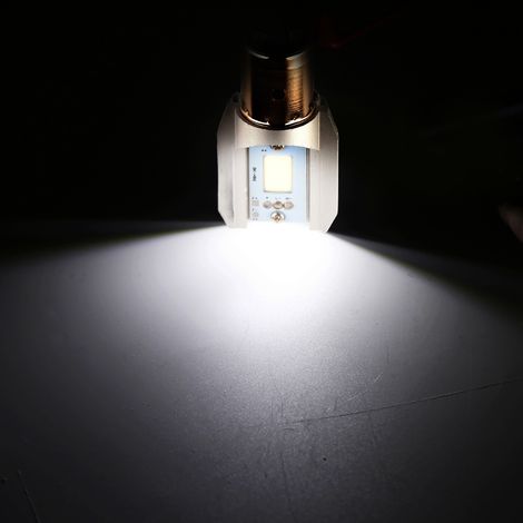 Phare Moto LED BA20D 6000K Blanc, Ampoule Double Fil Weep Hi/Lo COB Scooter Éclairage Puissant 12V, Lampe de Croisement et Route (1/5)