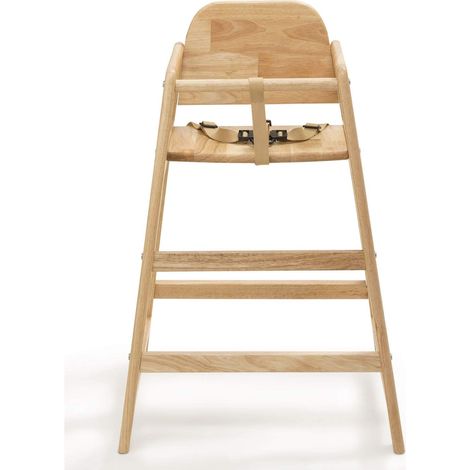Safetots Seggiolone Impilabile in Legno, Naturale, Seggiolone per Bambino, Elegante e Pratico, Seggiolone per Bambino per la Casa o Seggiolone SalvaSpazio per Ristoranti (1/4)