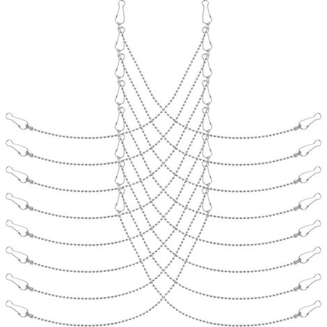 Chaînes Suspendre avec Crochet Lot de 24 en Acier Inoxydable Argenté Support de Panneau D'affichage Solide pour Jardinières et Carillons , Adaptées Intérieur et Extérieur (1/5)