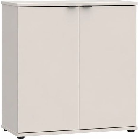 Mobile per Soggiorno Multiuso 2 Ante Beige Credenza Salvaspazio (1/4)