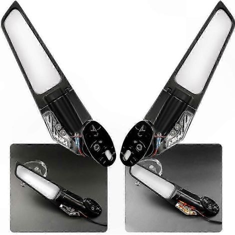 Rétroviseur réglable pour motos de la série CBR - Design pivotant en forme d'aileron de vent (1/5)