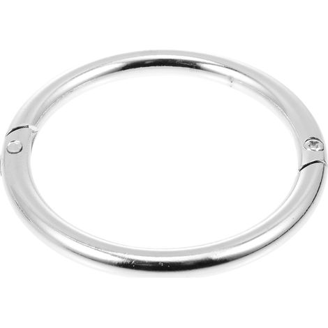 Anneau de Nez de Bovin Moyen en Acier Carbone Argenté Boucle de Nez de Traction Robuste Transport Manutention du Bétail Agricole Outil Sécurisé et Solide pour Gestion des (1/5)