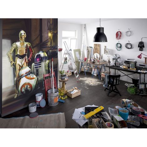 Komar STAR WARS Three Droids 184 x 254 cm, Papier peint panoramique 4-447, photomurale sur intissé (1/3)