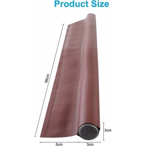 96 x 8cm, Marron Bas de Porte Isolant, One Sided Boudin de Porte Isolant, Insonorisé, Le Joint de Porte Garde le Chaud et le Froid (1/5)