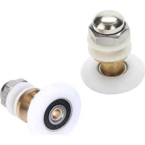 Lot de 8 porte de Douche - Rouleau Roulette Roue pour Porte de Douche Roulettes Coulissantes Porte, 23mm de diametre (1/4)