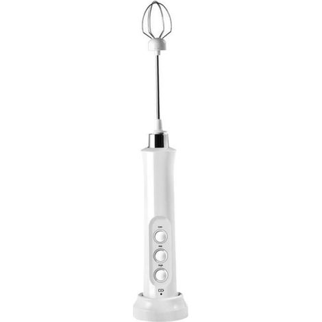 Mousseur À lait, de poche Buse À Café 3-Vitesses Batteur À Oeufs Rechargeable Mini Café Boisson Boissons Mélangeur Fouet blanc (1/4)