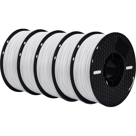 3D-Druckerfilament, 1,75 mm, hohe Haltbarkeit, 5 kg, weiß (1/2)