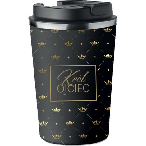 Tazza termica premium con stampa KING FATHER, regalo per papà, 350 ml KT048 (1/5)