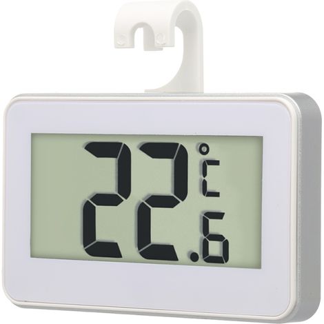 Termómetro digital LCD para frigoríficos/congeladores con soporte magnético ajustable y aviso de escarcha para uso doméstico. (1/5)