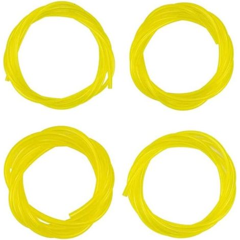 Lot de 4 Tuyau Durite d'Essence Flexible, Total 4.8 m, 4 Tailles Tuyau Carburant pour Souffleur Coupe-bordure Trononneuse Debroussailleuse (3 x 6mm, 3 x 5mm, 2.5 x 5mm, 2 x 3.5mm) (1/4)