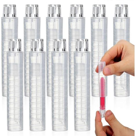 Lot de 10 porte-craies en plastique transparent, écologiques et munis de pinces à craie. (1/5)