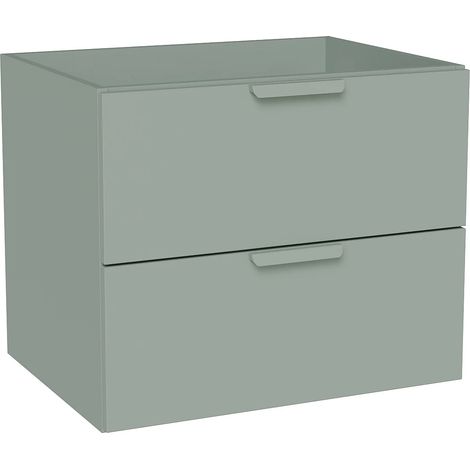Meuble sous vasque suspendu – Vert amande – L60 cm – AVORELI (1/4)