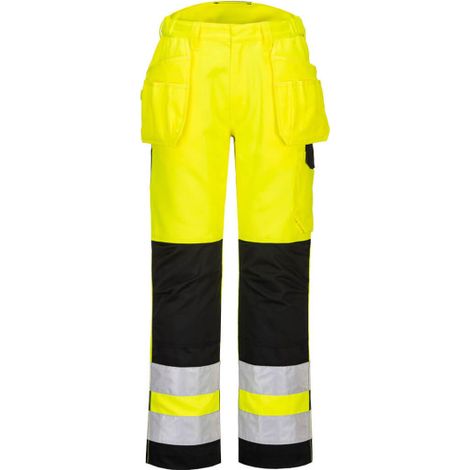 Pantalones de alta visibilidad Holster PW2 - Seguridad y Comodidad / Amarillo Negro / 38