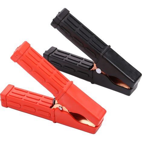 2 pinces crocodiles pour isolation, pinces de test électriques crocodiles pour batterie (1/4)