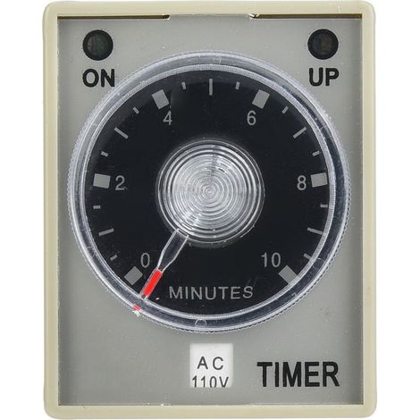 Relais temporisé AH3-3, type électronique, délai de déclenchement réglable, 8 broches, 10 minutes (110 V) (1/5)