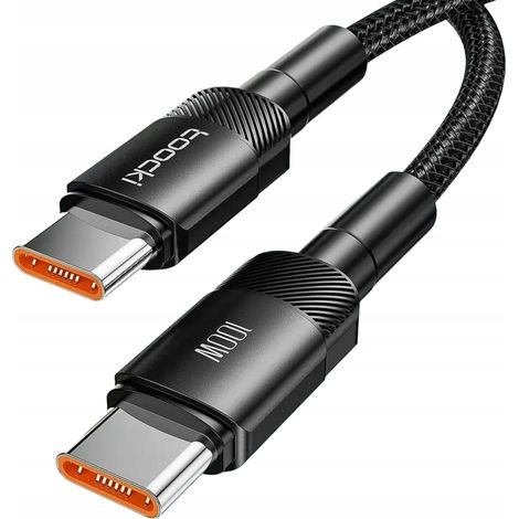 Cable Toocki USB-C a USB-C, 2 m, carga rápida PD de 100 W, 2 metros (1/5)
