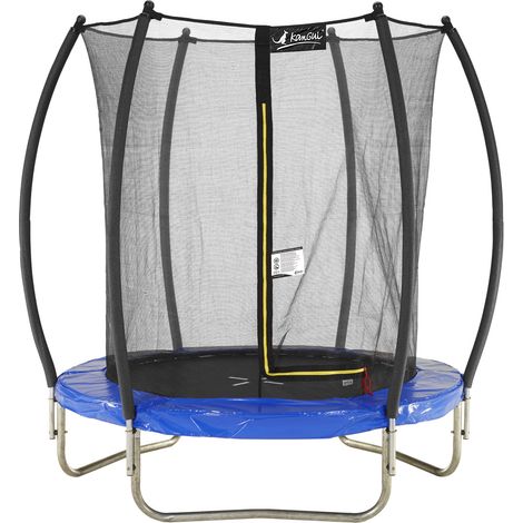 Trampoline KANGUI FPR Ø 183 cm Filet intérieur Compact Sécurité enfants Jardin (1/5)
