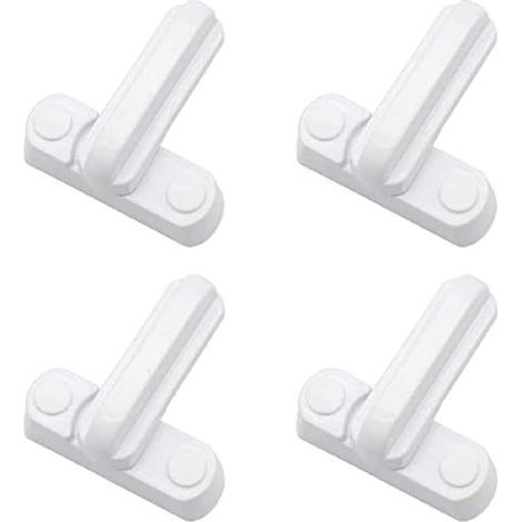 Lot de 4 Serrures Loquets Bloque Poignee Sécurité Domestique Supplémentaire Remplacement Pour Maison Portes Placards Fenêtres (1/4)