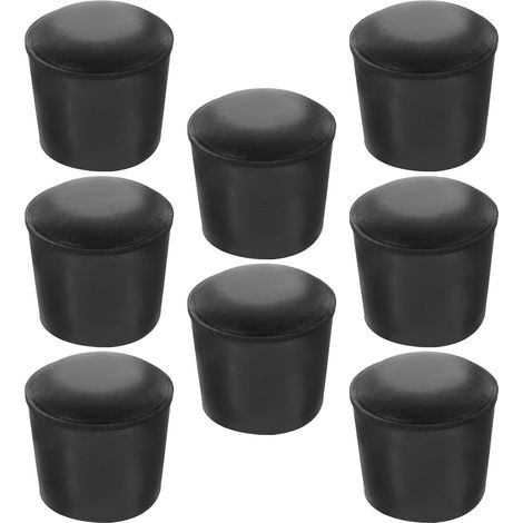 Lot de 8 Embouts de Pieds en Caoutchouc Noir Antidérapants pour Meubles Cuisine, Design Épaissi, Résistants aux Rayures l'usure, Adaptés aux Sets de Table (1/5)