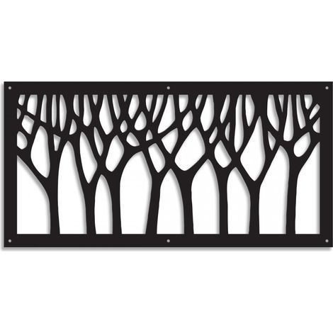 BOSCO - Pannello in PVC traforato - Parasole - Misura: 47x94 cm - Colore: nero (1/2)