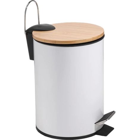 Pattumiera Feridras 3L Bianco/Bamboo (1/2)