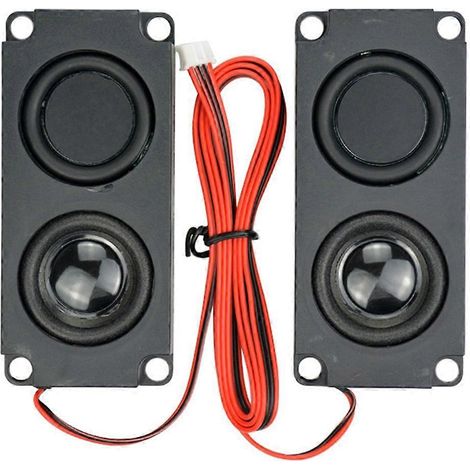 2er-Pack Kompakte Quadratische Lautsprecher Soundsystem 45100 Lautsprecher für Zuhause