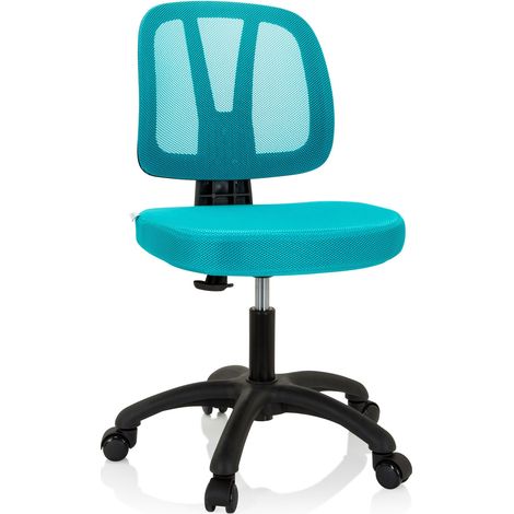 Kinderschreibtischstuhl / Kinderstuhl KID YU 200 Netzstoff türkis hjh OFFICE